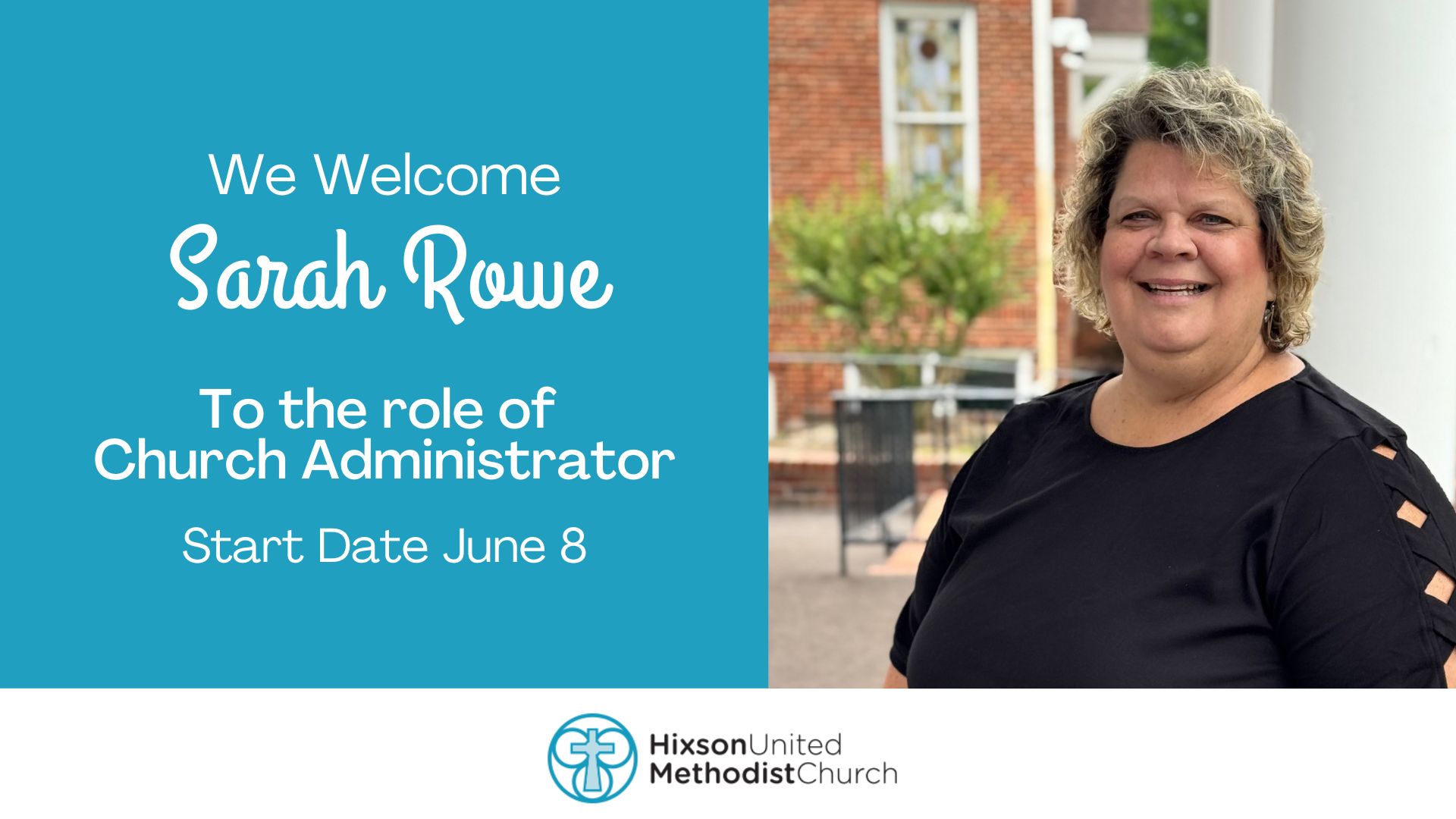 WS-New Church Administrator - Sarah Rowe